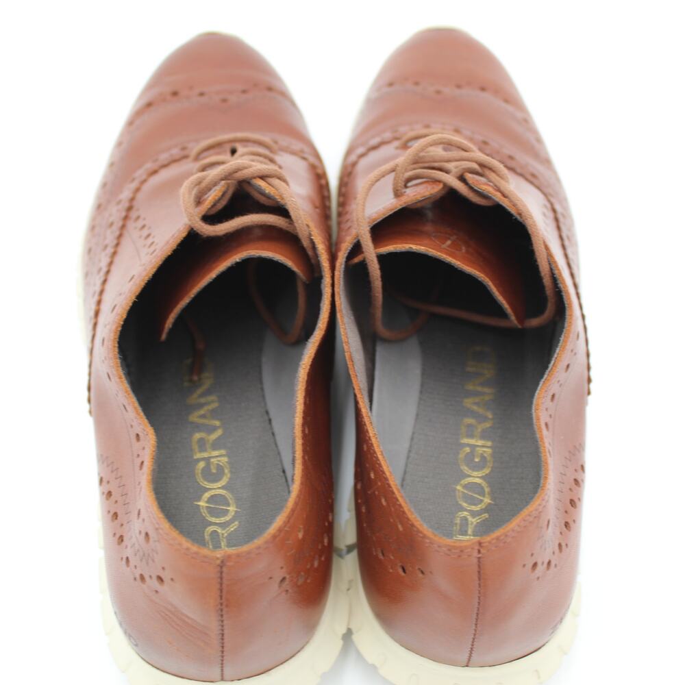 Cole Haan Zerogrand Sneaker Wingtip Oxfords Womens 9 Brown Leather Casual Shoes - Picture 5 of 8